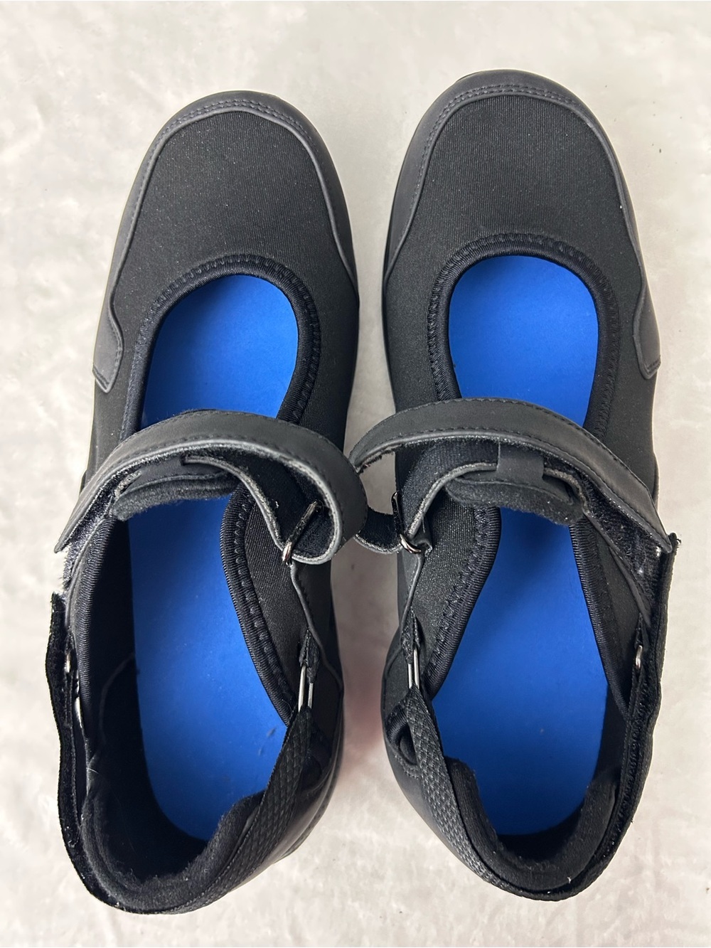 DREW Buttercup Black Mary Jane Comfort Shoes Adjustable Velcro Straps Size 11W